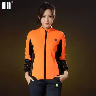 (plus velvet)winter single and double badminton clothes women's jacket thick windproof and warm sports jacket orange