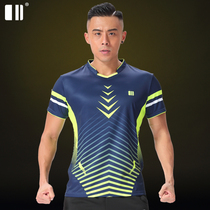 (Quick-drying)Single and double badminton clothes Mens quick-drying tennis clothes short-sleeved badminton clothes mens sportswear