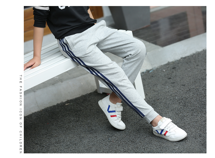 Quần xuân nam 2018 quần mới cho bé quần âu rộng bé thể thao quần cotton chân quần phiên bản Hàn Quốc của thủy triều thời trang cho bé
