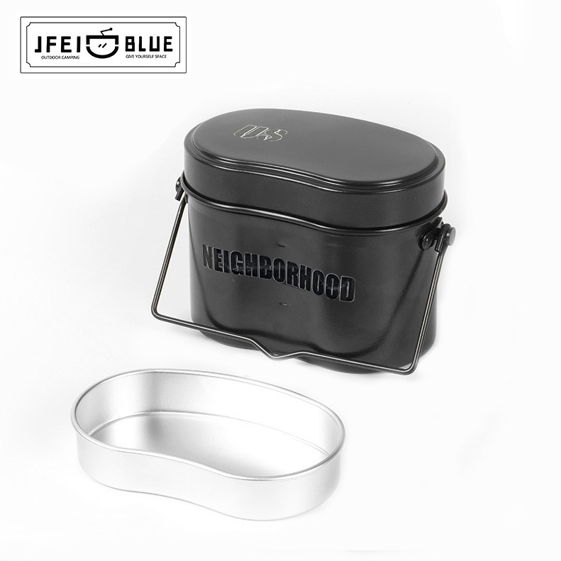 Japanese outdoor NB Tide lunch box German lunch box old camping cookware aluminum 79 lunch box
