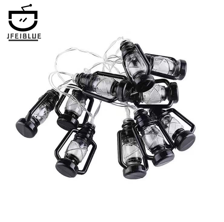 JFEIBLUE outdoor camp tent LED kerosene lamp string decorative light string retro nostalgic kerosene lamp small string