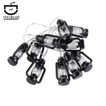 JFEIBLUE outdoor campsite tent LED kerosene lamp string decorative lamp string retro nostalgia coal oil lamp small light string