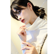 Classic temperament pile collar wool bottled sweater womens high collar thin pullover long sleeve foreign-style knitwear autumn and winter