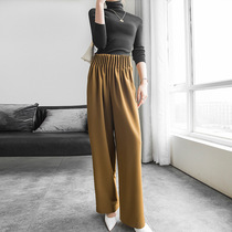 MSTOKYO pants women 2021 new organ pants high waist thin drooping feeling wide leg pants women loose casual pants