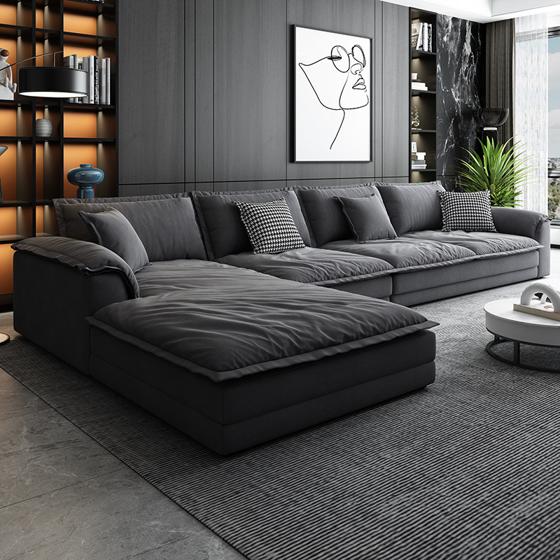 2022 new Fancy Tech Bu Art Sofa Light Lavish Down Latex Oversized Sitting Room Sofa Brief Modern