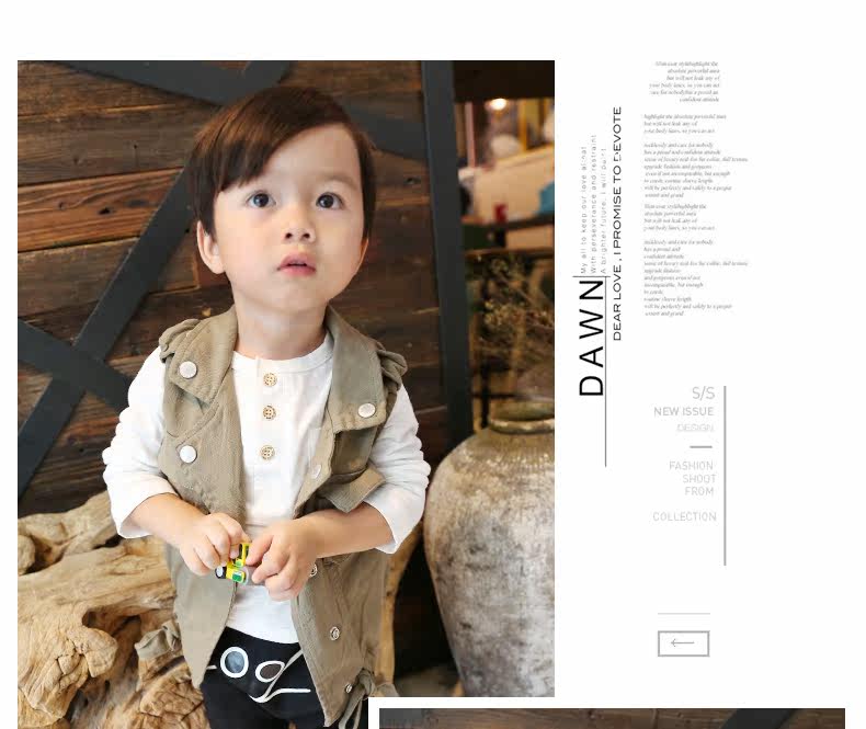 Gilet garcon &AMP en Toile de coton - Ref 2067220 Image 16