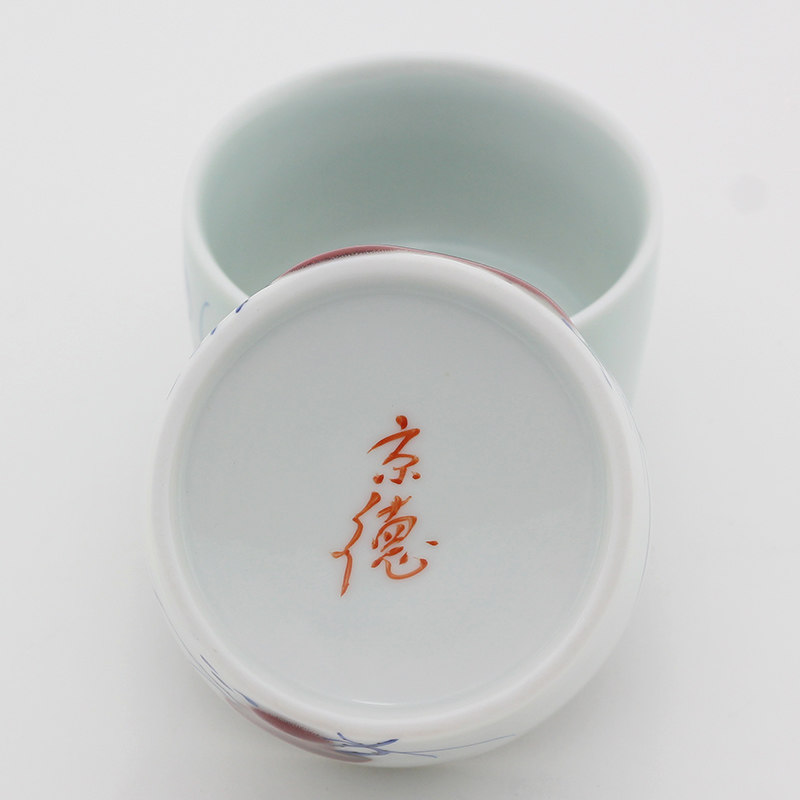 Blue and white youligong and auspicious lotus bucket cup jing DE hand - made under the glaze of jingdezhen ceramic cups master sample tea cup