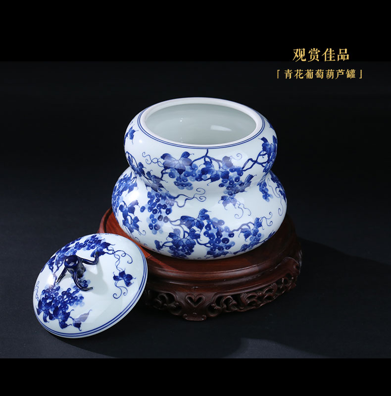 Beijing DE and auspicious jingdezhen caddy fixings checking ceramic POTS awake scattered receives POTS of tea packaging gift box