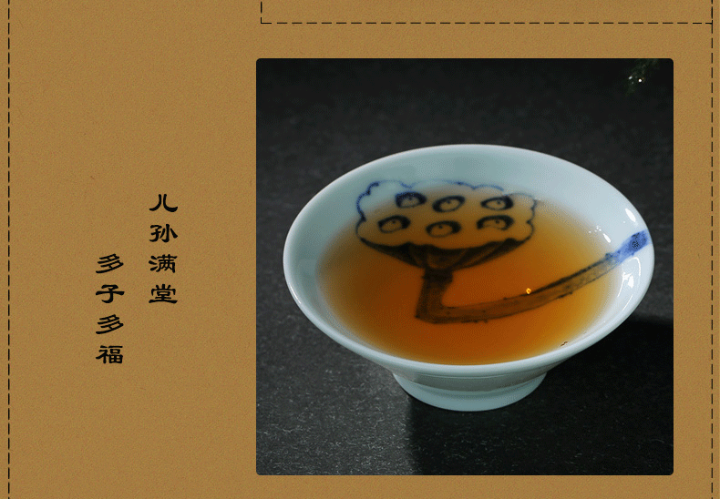 Jing DE and auspicious full manual hand - made hats of jingdezhen ceramic kung fu tea master CPU use single CPU