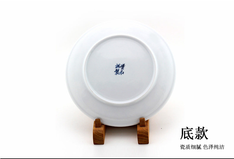 And auspicious treasure flower of blue And white porcelain tableware jingdezhen tableware bowl dish gift box packaging group