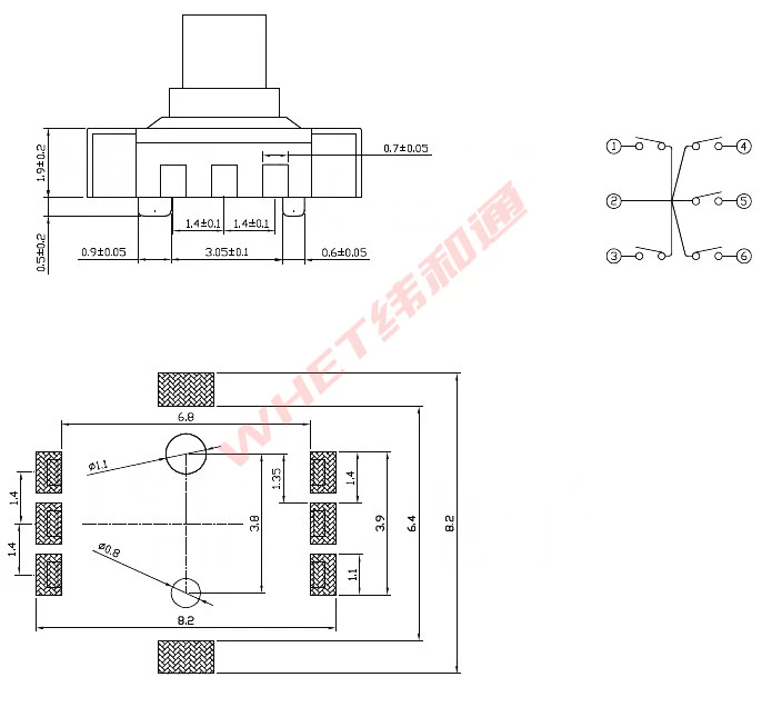 dimming light switch 50PCS/Lot SMD 5 Direction Switch 7*7*5mm Thumbstick/Key Button 6Pin 7*7 remote light switch control