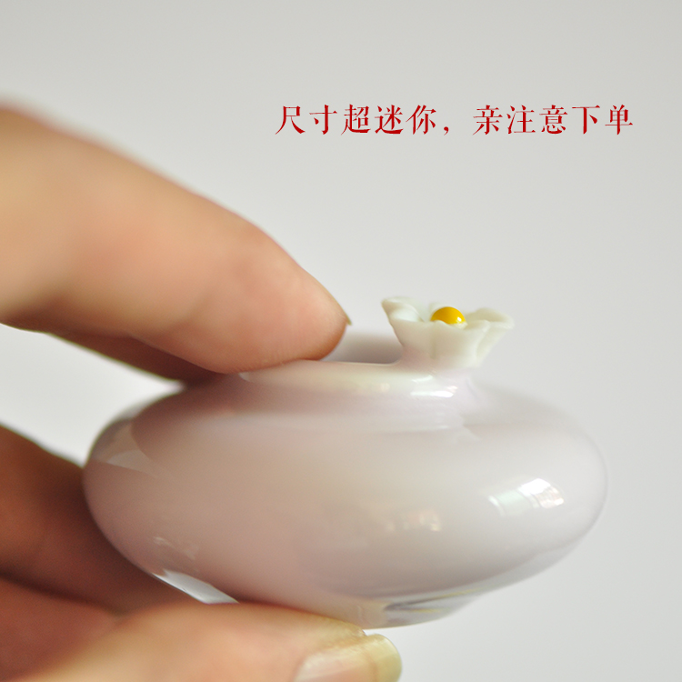 Thiết bị hoa gốm nhỏ tinh tế Macaron tươi bình nhỏ sáng tạo để bàn tủ sách trang trí hoa nước - Trang trí nội thất cách trang trí phòng khách nhà vuông