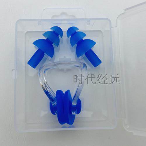 Children Adult men women swimming diving supplies Color transparent earplugs Nose clip