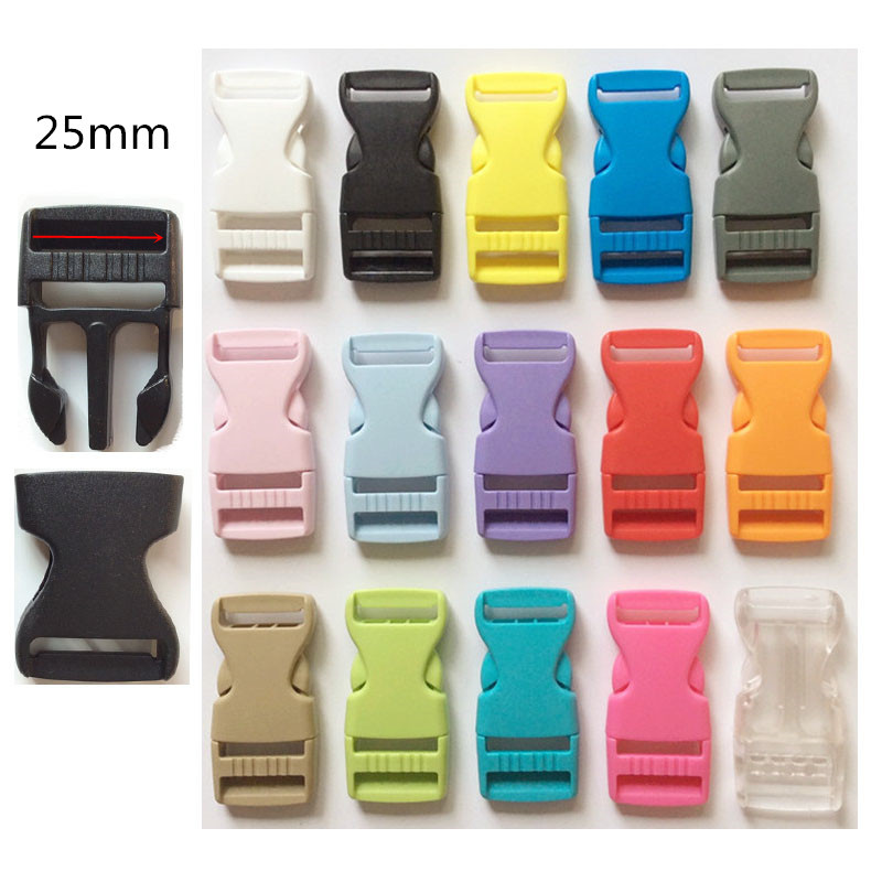 25mm Plastic Buckle Clasp Luggage Accessories Backpack Buckle Snap Fastener Safety Buckle Webbing Lanyard Waist Bag Buckle