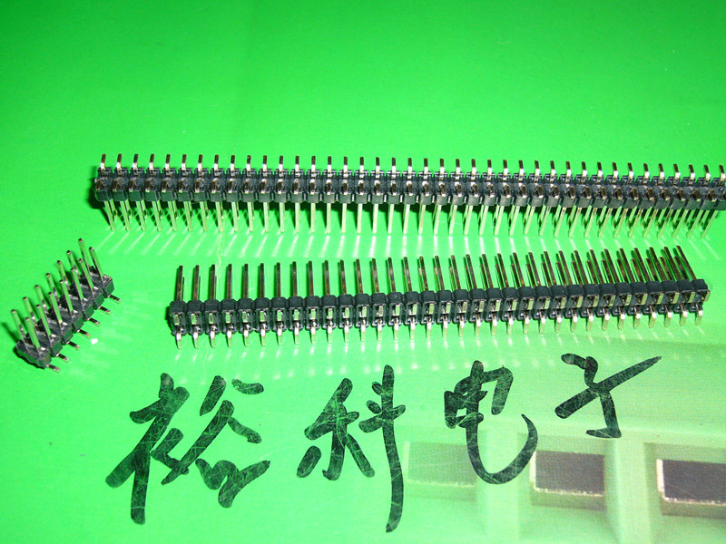 Double row pin 2 54 spacing single plastic copper factory direct needle length 10MM 2*40PIN SMT patch