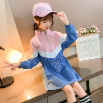 Korean girl sweater skirt spring dress 2021 new childrens clothing children Foreign style casual skirt Korean long sleeve skirt tide