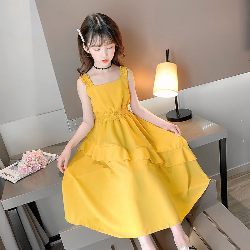 South Korean girl snowspun foreign dress 2022 new summer dress CUHK Scout skirt Han's version of the girl's long dress