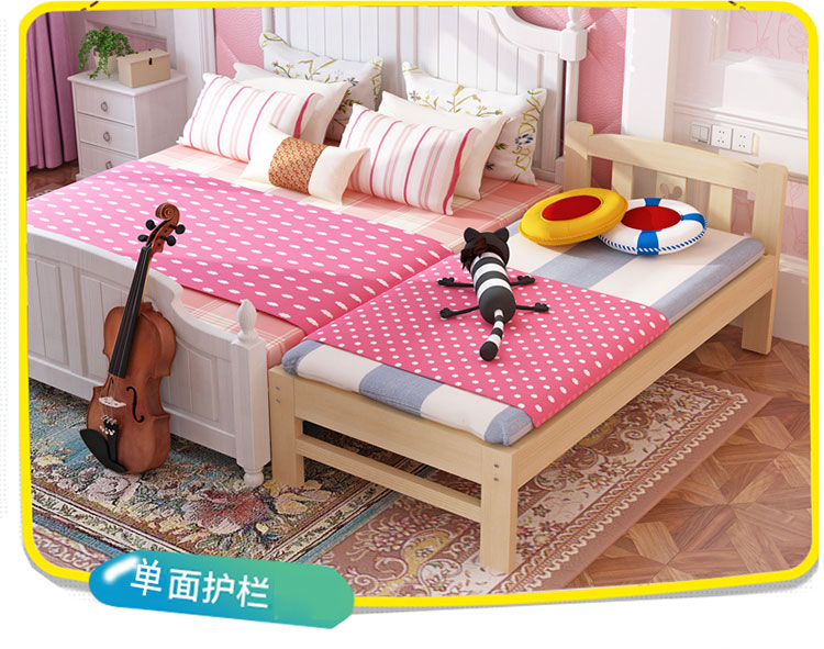 Nối rắn gỗ giường ngủ trẻ em giường mở to rào giường em bé với giường custom-made cho thêm giường nhỏ đặt giường lớn Diên Biên - Giường mẫu giường hộp