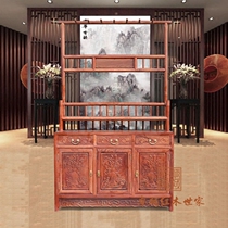 Burmese rosewood foyer cabinet coat rack combination large fruit rosewood Chinese style carved entrance locker spot mahogany