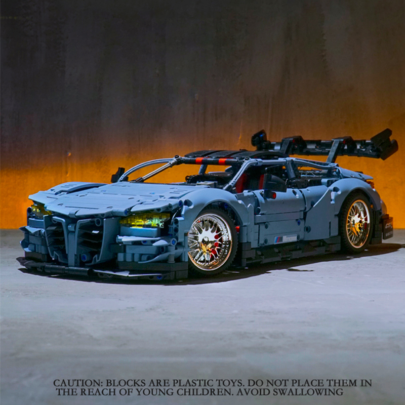 Bmw M4 Sports Car Jk9058 Assembled Building Blocks 1:10 Car Model Moc Remote Control Toy Boys' Gift Ornament Bmw M4 Sports Car Jk9058 Assembled Building Blocks 1:10 Car Model Moc Remote Control Toy Boys' Gift Ornament