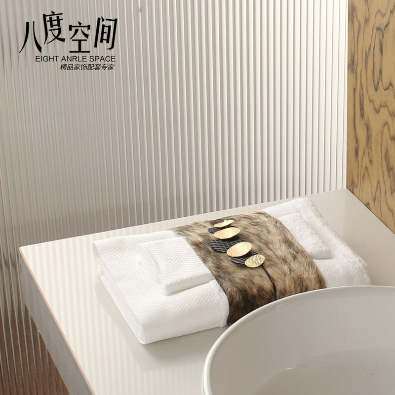 Hotel Model Room Towel and Bath Towel Set, Bathroom Countertop, Bathtub Cabinet, Toilet Soft Decorations and Ornaments