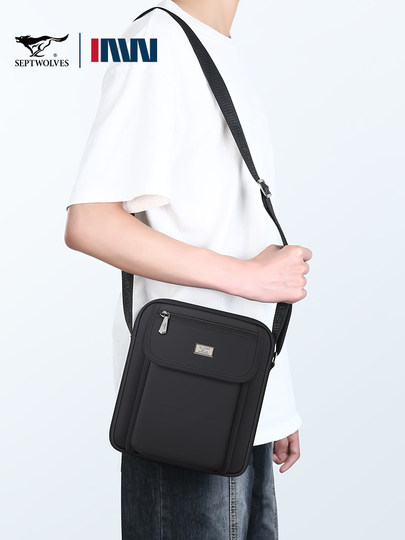 Bolso de hombro Septwolves, bolso cruzado para hombre, novedad de 2026, bolso de moda para hombre, Mochila pequeña portátil para salir