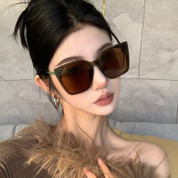 High-End Large-Frame Sunglasses for Women, 2025 New Style, Face-Slimming Square Sunglasses, Internet Celebrity Style, Retro Glasses, Trendy and Cool