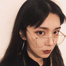 Phnom Penh big frame glasses frame women round face net Red models No makeup myopia has a degree Korean version of the tide ins retro glasses women