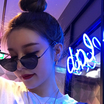 Retro European and American cat eye sunglasses female small face glasses ins2020 Korean version of the tide triangle Bundy sunglasses net red