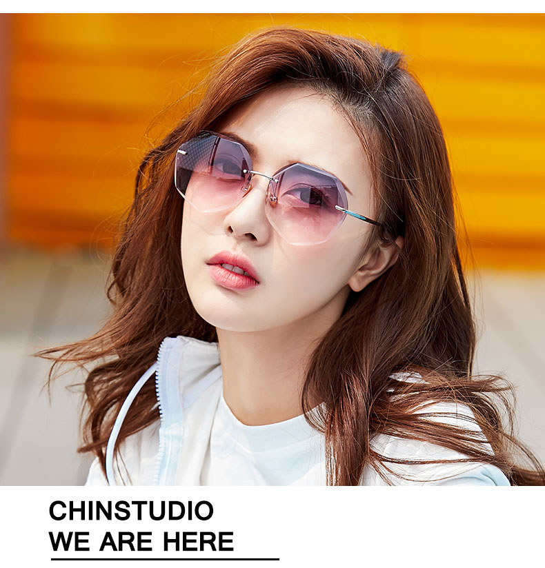 Kính râm mới 2018 nữ phiên bản Hàn Quốc của thủy triều retro phong cách Harajuku mặt tròn đa giác lưới màu đỏ với kính râm không gọng kính louis vuitton
