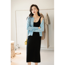 (spot) Town shop fine pure ~ beautiful Nowool knit hanger with skirt with sleeveless dress in autumn