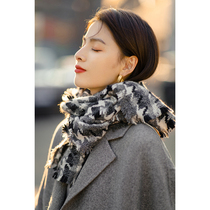Njiahui warm and protective concave shape BI preparation ~ Grippled flow suede scarf woman autumn warm 100 lap silk scarves