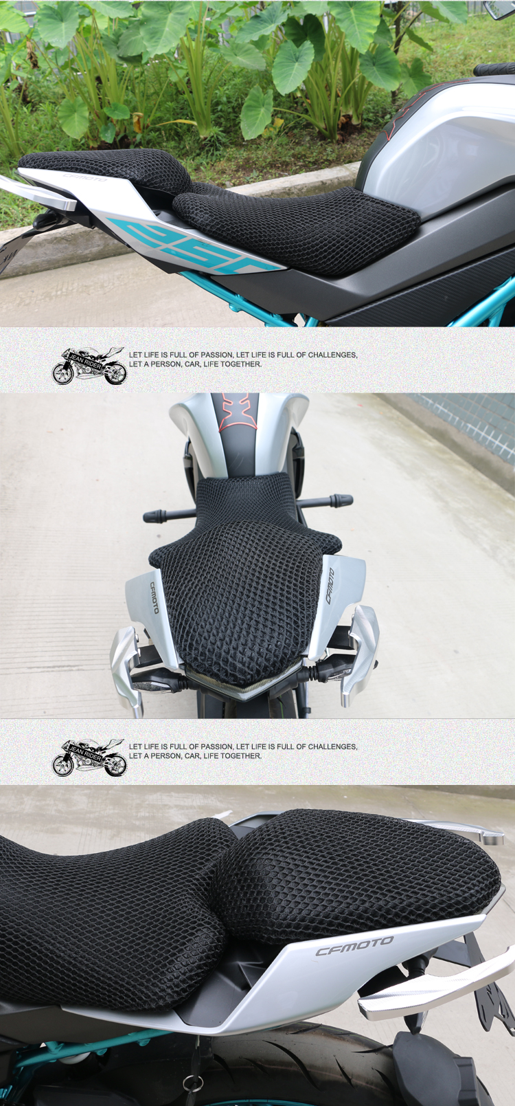 Áp dụng cho mùa xuân gió cf250nk xe gắn máy 250nk ghế đệm kem chống nắng thiết lập 3d tổ ong ghế đệm đặc biệt net bao gồm chỗ ngồi bao gồm yên xe wave alpha