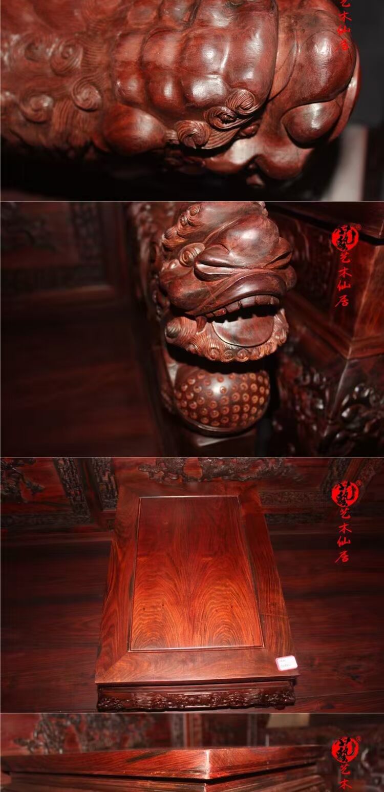 Mahogany đồ nội thất cổ điển sư tử đầu sofa lớn bộ 13 ghế sofa gỗ hồng mộc Lào - Bộ đồ nội thất giường ngủ đẹp hiện đại