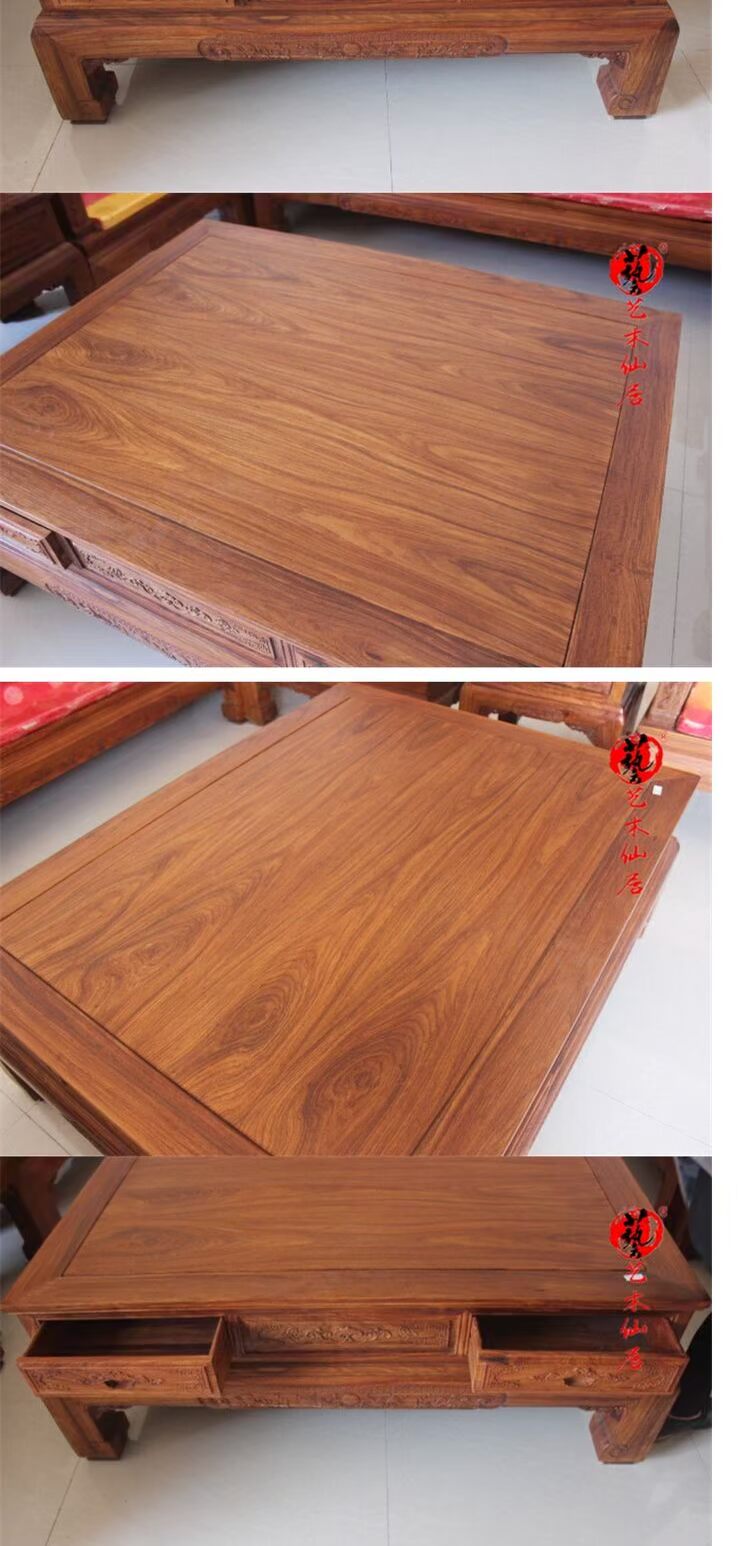 Gỗ gụ nội thất gỗ hồng mộc Châu Phi bộ ghế sofa phong phú của mười phòng khách Sofa gỗ rắn gỗ nhím gỗ hồng sắc - Bộ đồ nội thất ghế sofa phòng khách