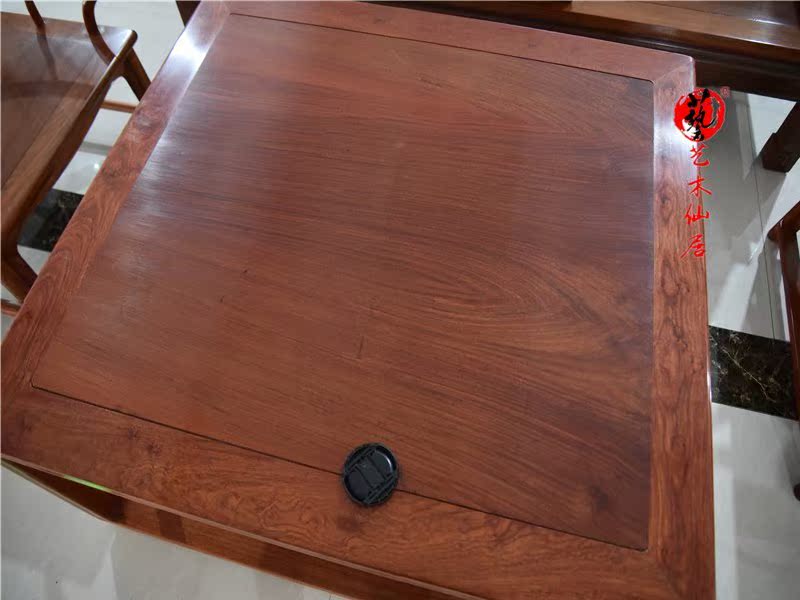 Nội thất gỗ gụ Gỗ hồng mộc Miến Điện Bộ sofa Trung Quốc gồm 6 quả gỗ hồng lớn kết hợp Sofa gỗ gụ - Bộ đồ nội thất bộ bàn ghế thông minh