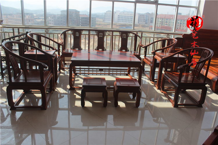 Mahogany đồ nội thất gỗ hồng mộc Miến Điện cung ghế sofa bộ 12 gỗ rắn trái cây lớn gỗ hồng mộc phòng khách sofa - Bộ đồ nội thất giường đẹp