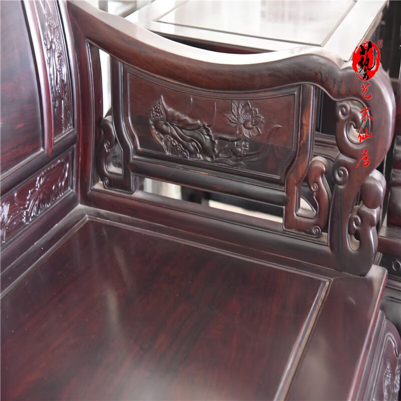 Sofa Lotus Throne 11 mảnh Set Sofa Redwood Sofa phòng khách - Bộ đồ nội thất noi that thong minh