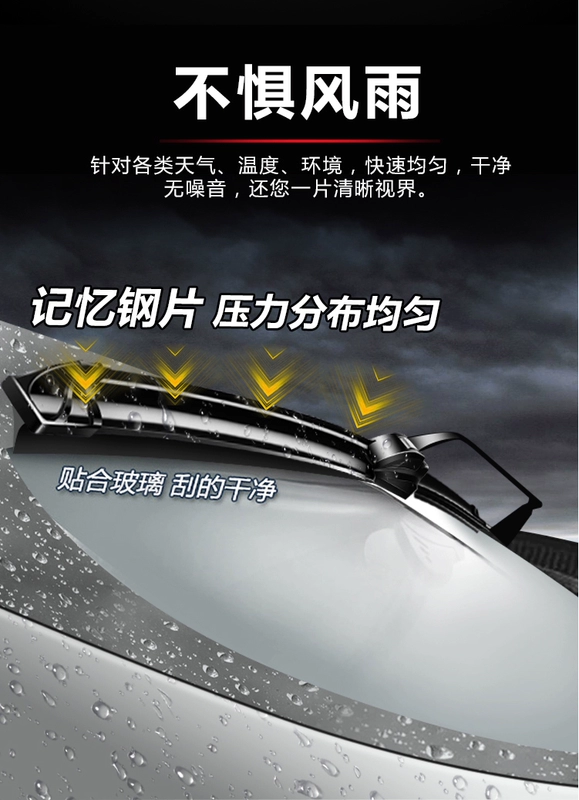 Dành riêng cho Nissan gạt nước mới ban đầu Nissan cũ sun HD HD im lặng không xương bền dải gạt nước - Gạt nước kiếng lưỡi cao su gạt mưa