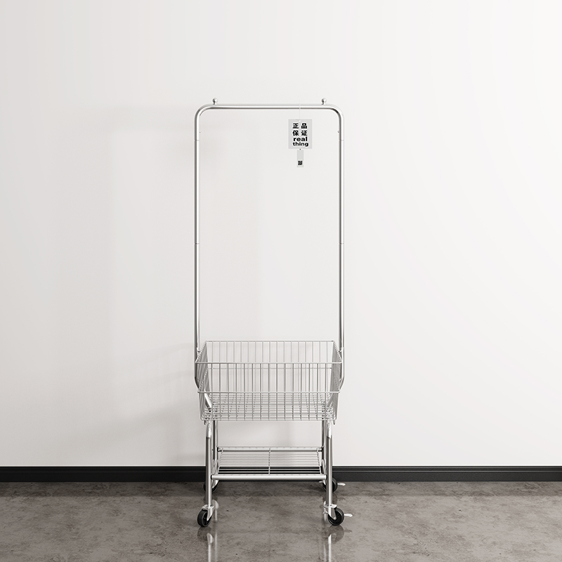 Multi-functional mobile hanger cart floor home drying rack bedroom hanging hanger net red clothing store showroom shelf