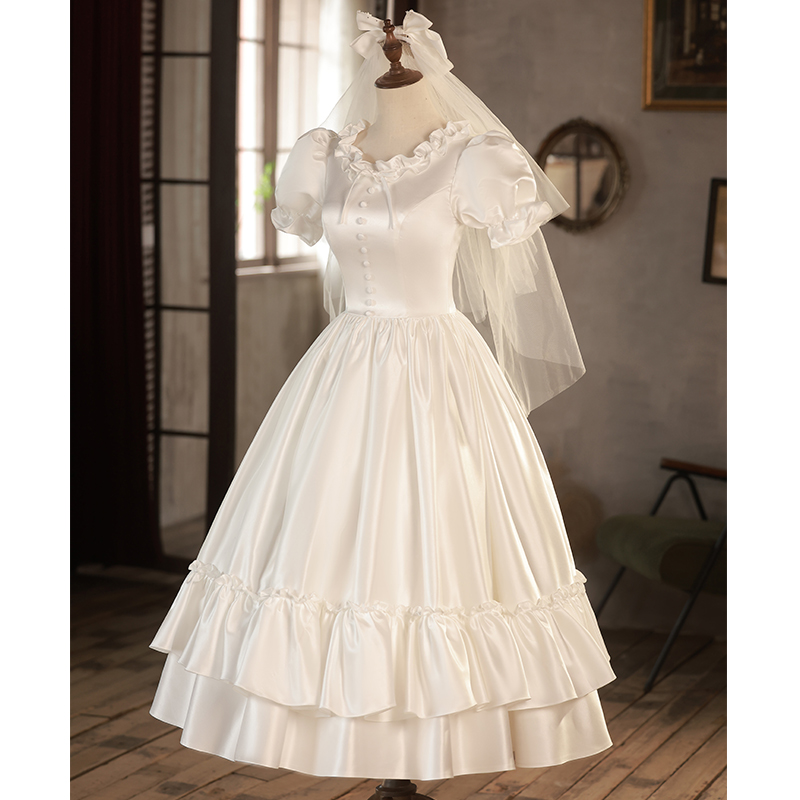 Retro wedding dress suitable for photo sessions, suitable for teen, fitted Retro wedding dress suitable for photo sessions, suitable for teen, fitted