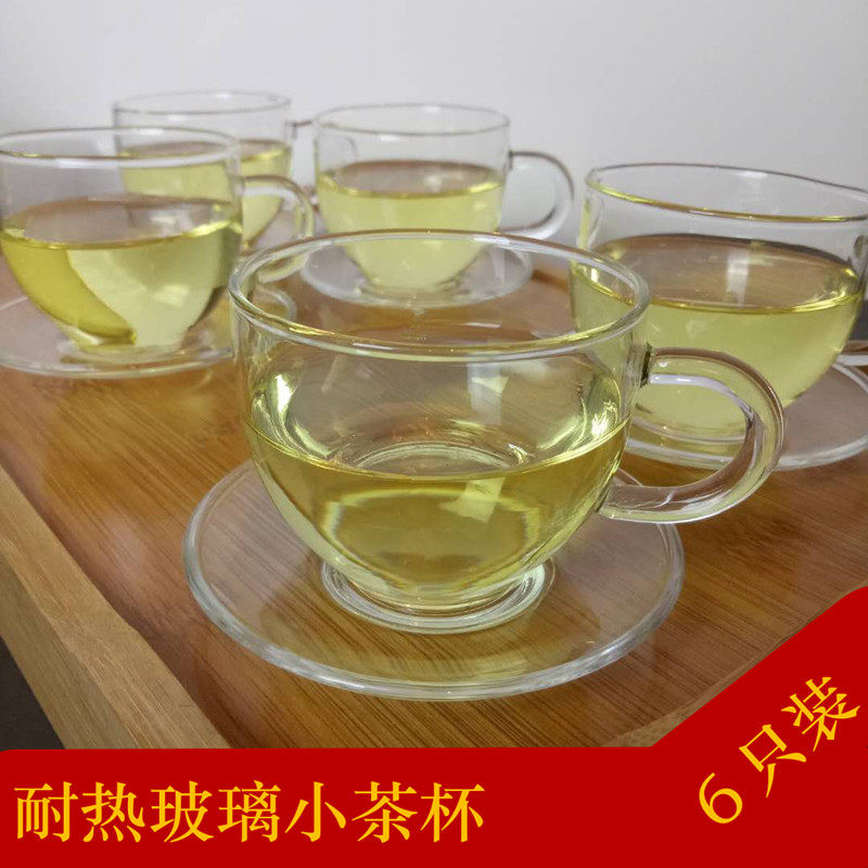 Thick 6 cups with 120ml heat resistant glass teapot fruit kettle suit with small tea cup cup cup cup