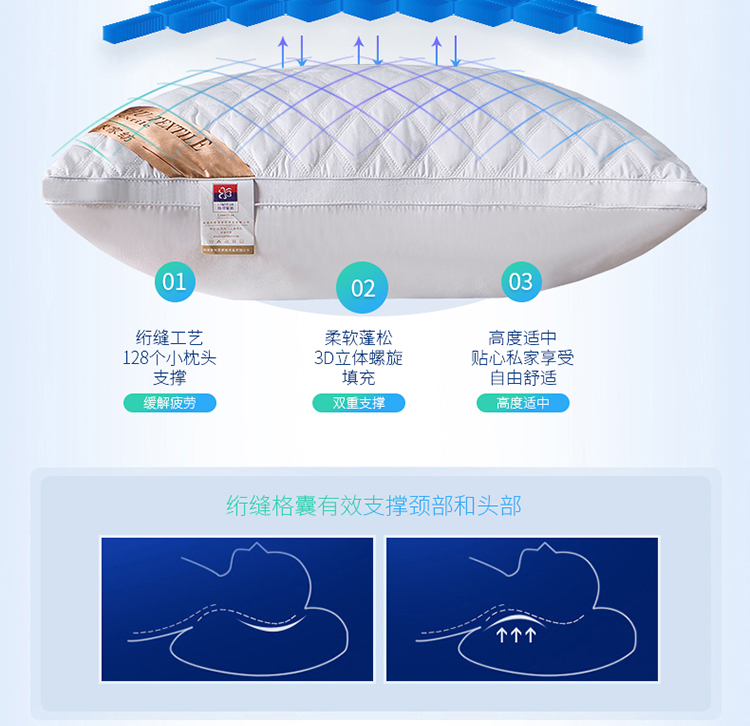 Gối gối cặp chính hãng của khách sạn lông nhung chính hãng dành cho người lớn có thể giặt được chăm sóc sức khỏe cổ tử cung gối đặc biệt gối ôm cao su non