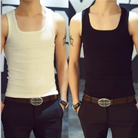 Phiên bản tiếng Hàn của áo vest nam tự trồng bông thanh niên I-word thể thao bó sát áo vest nam mùa hè thể dục màu áo khoác ba lỗ nam
