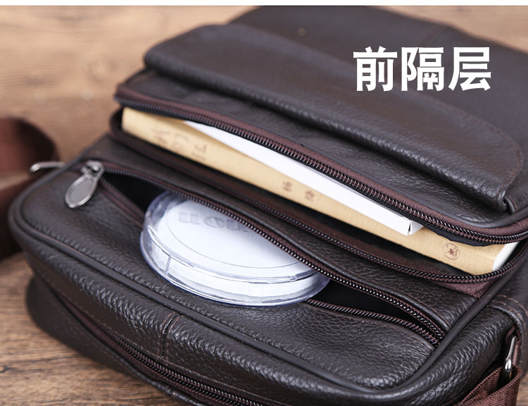 Thời trang mới kinh doanh túi da đeo vai nam túi Messenger Túi đeo lưng da cặp IPAD túi máy tính balo vascara