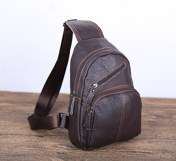 Thời trang túi da ngực túi nam kinh doanh đa chức năng thể thao ngực nhỏ ba lô Messenger túi đeo vai nam túi túi lyn