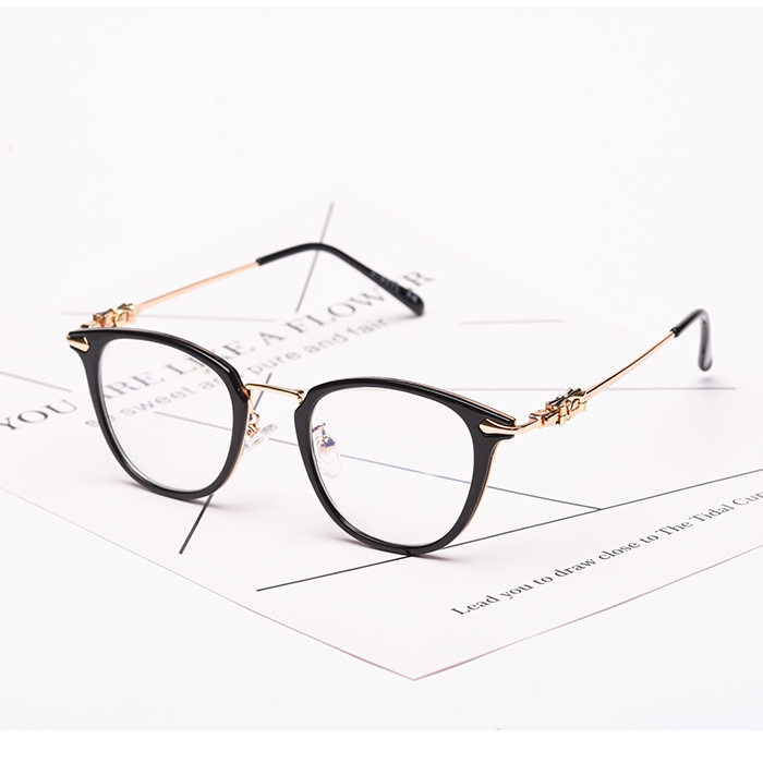 Retro glasses frame Harajuku wind light frame finished myopia glasses men's full frame color-changing glasses Anti-blue light glasses tide