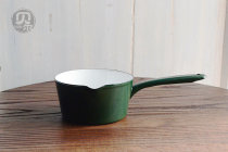 Bigger blemish Japanese enamel milk pot single handle water pot enamel soup pot instant noodle breakfast food supplement pot collection