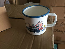 More flawed 500ML foreign trade thickened enamel cup brushing Milk Cup creative mark couple Cup