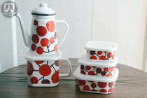 One meter enamel micro-blemish Daily single Cherry Blossom series thickened curled enamel container refrigerator crisper seal